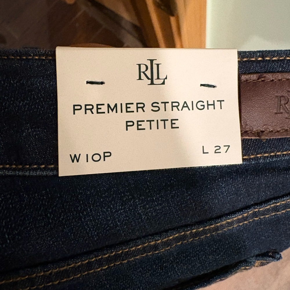 Lauren Ralph Lauren Premium Straight Petite Jeans - Picture 2 of 11